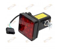 12 Bright LEDs LED Brake Light Fit 2" Trailer Hitch Receiver Tube Cover w/ Pin